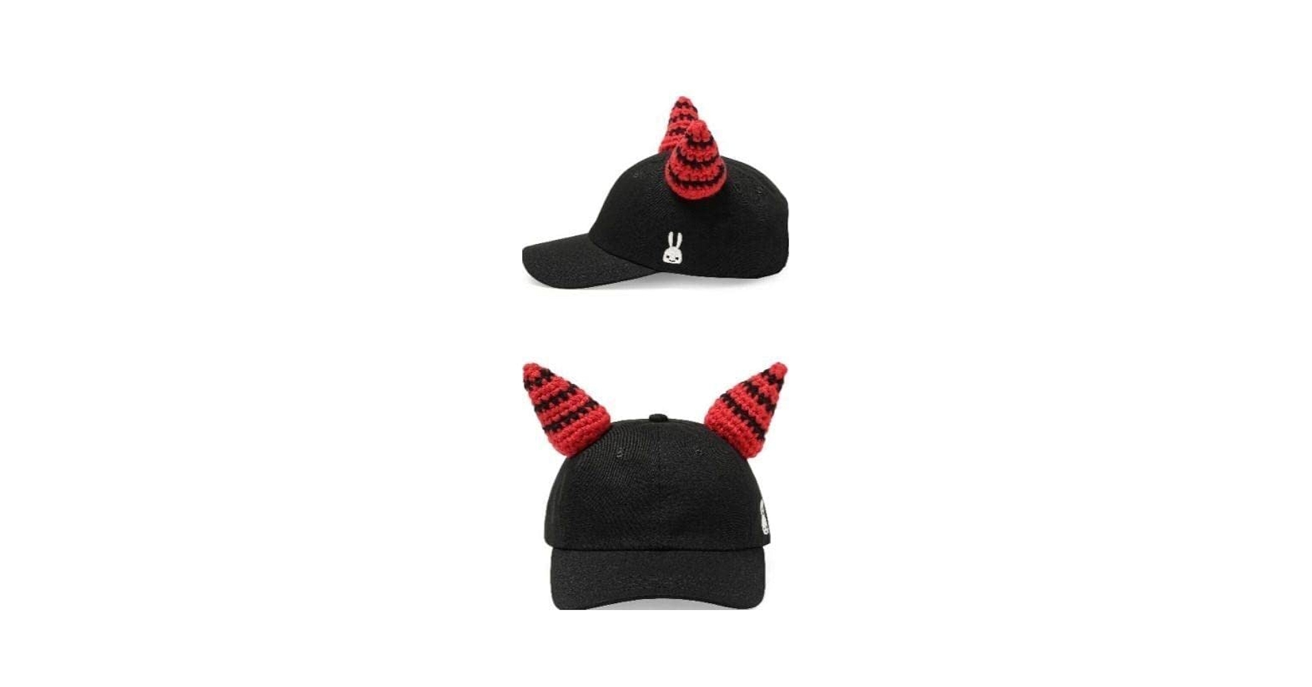 キューン　うさぎが耳にいる　ニット帽　黒 ウサギが耳にいるニット帽｜ウサギがいる｜CUNE ONLINE STORE